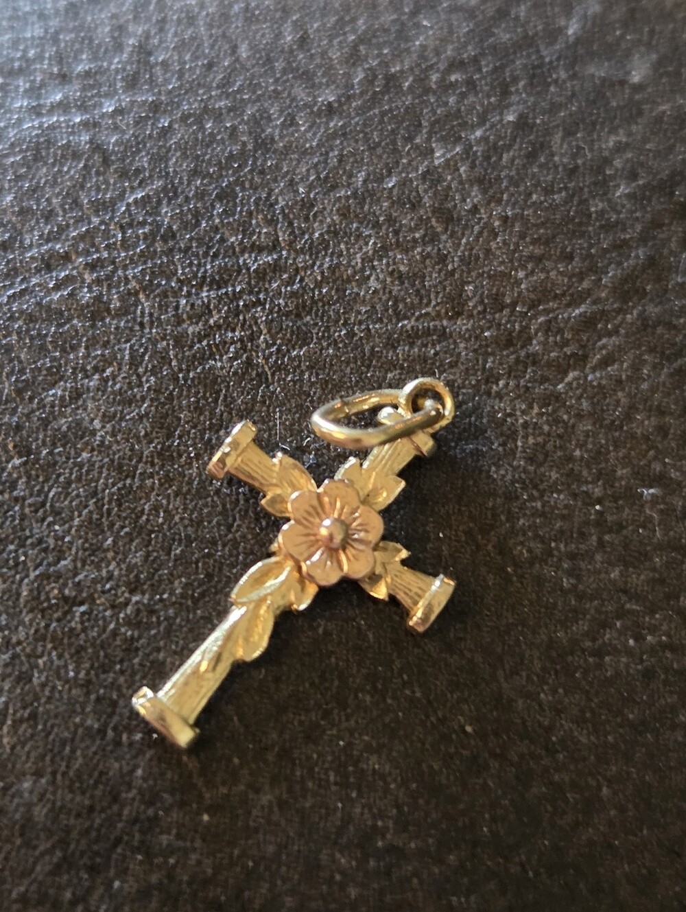 Tiny 14k GOLD Cross Pendant